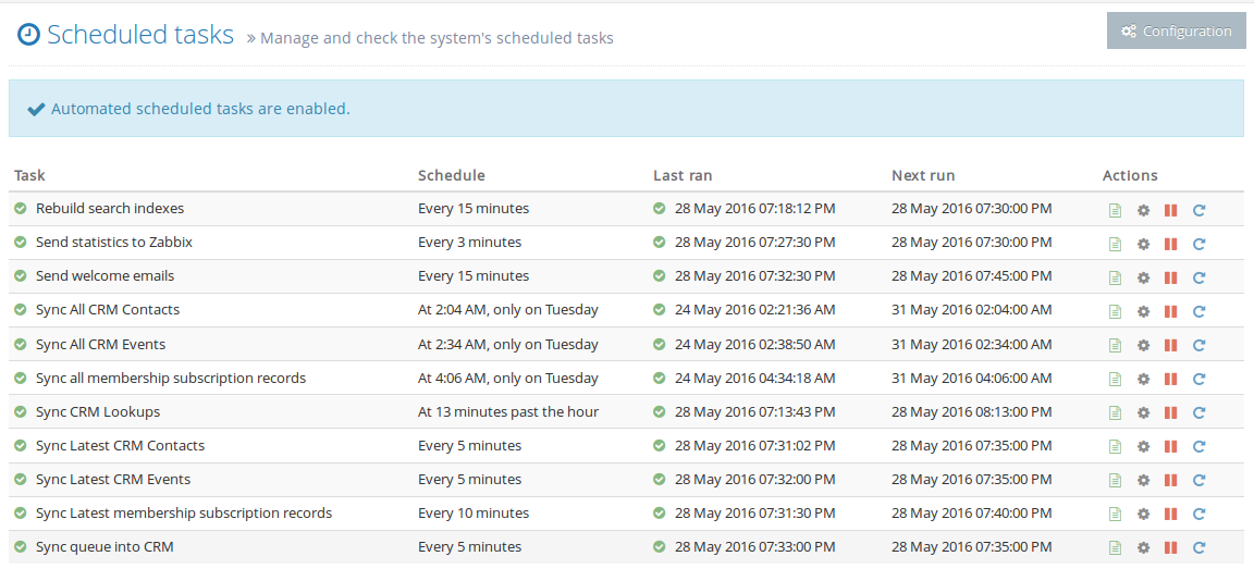 Screenshot of taskmanager task list